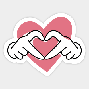 Gloves Heart Sticker